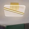 Plafoniere Moderne-Selezionato da Mazzolaluce Plafoniera oro led 3000k per soggiorno minimal