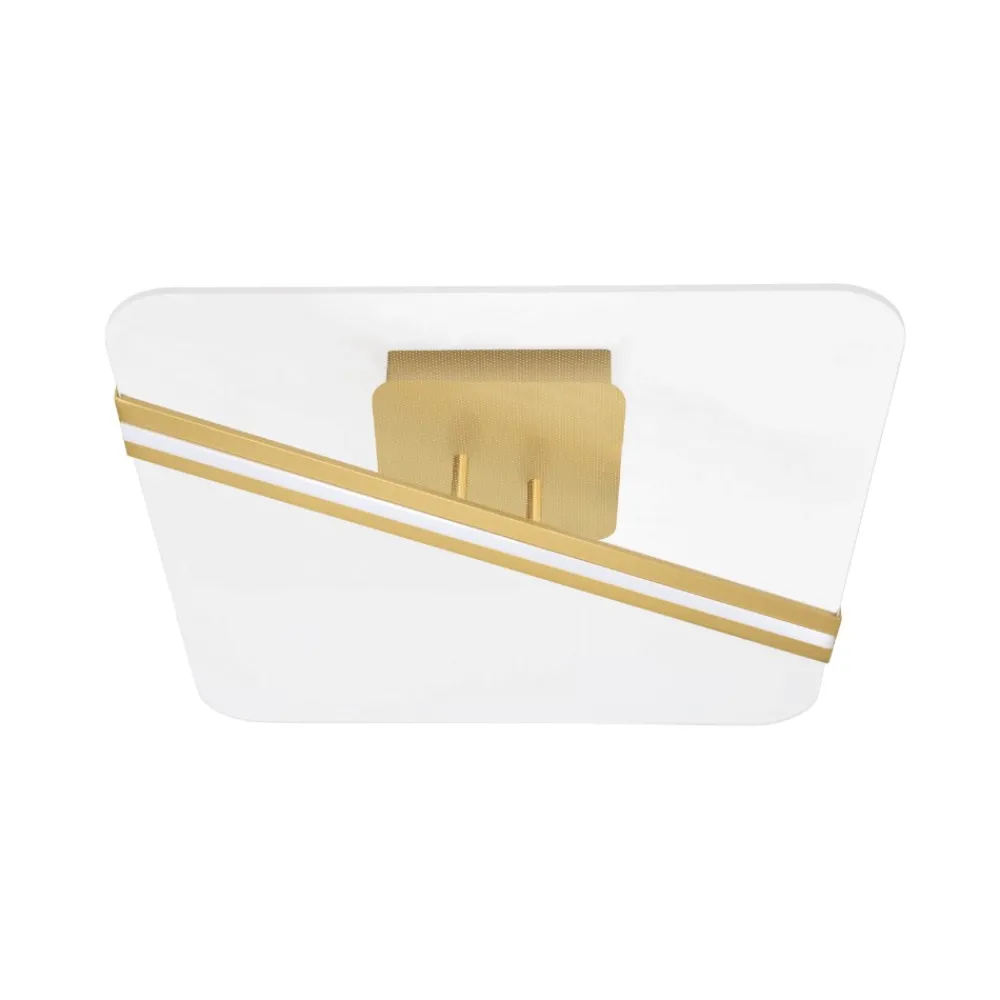 Plafoniere Moderne-Selezionato da Mazzolaluce Plafoniera oro led 33w 3000k per salotto contemporaneo