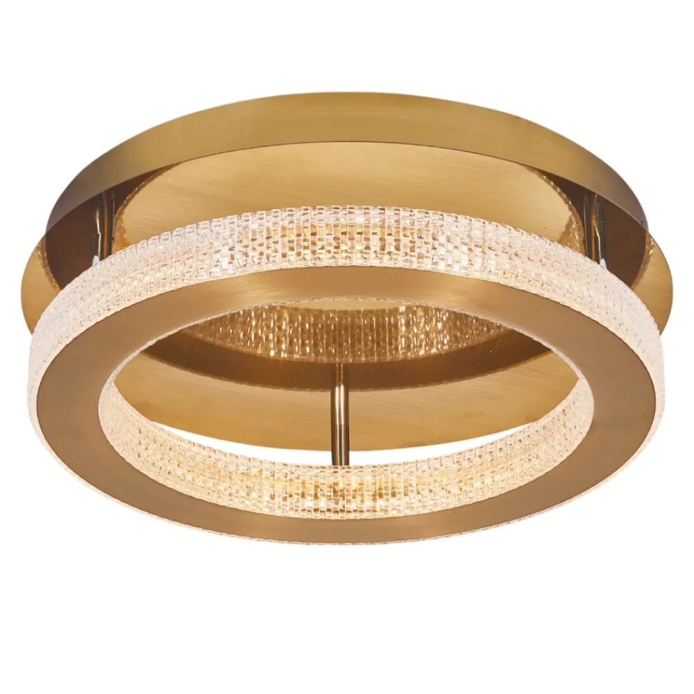 Plafoniere Moderne-Selezionato da Mazzolaluce Plafoniera oro per camera da letto led 40w 3000k dimmerabile
