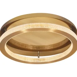 Plafoniere Moderne-Selezionato da Mazzolaluce Plafoniera oro per soggiorno cerchio led stile contemporaneo