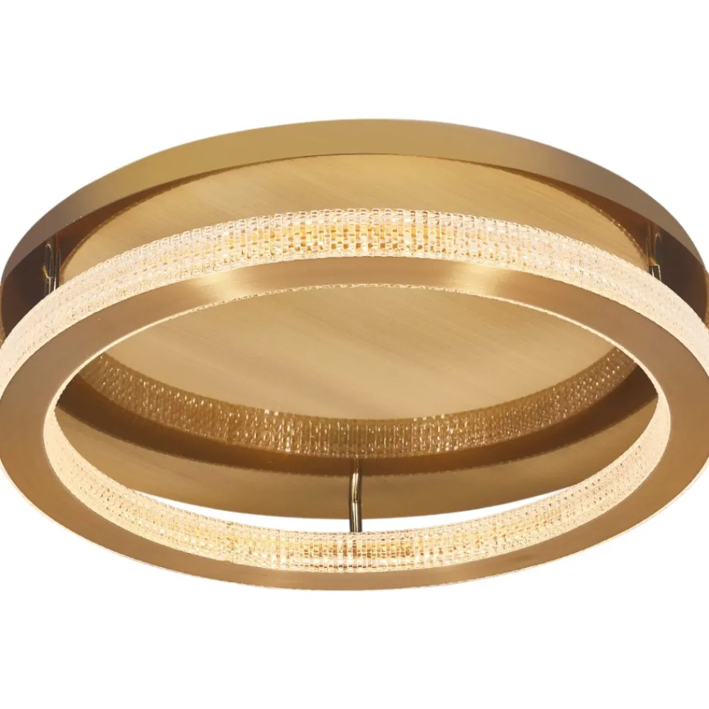 Plafoniere Moderne-Selezionato da Mazzolaluce Plafoniera oro per soggiorno cerchio led stile contemporaneo