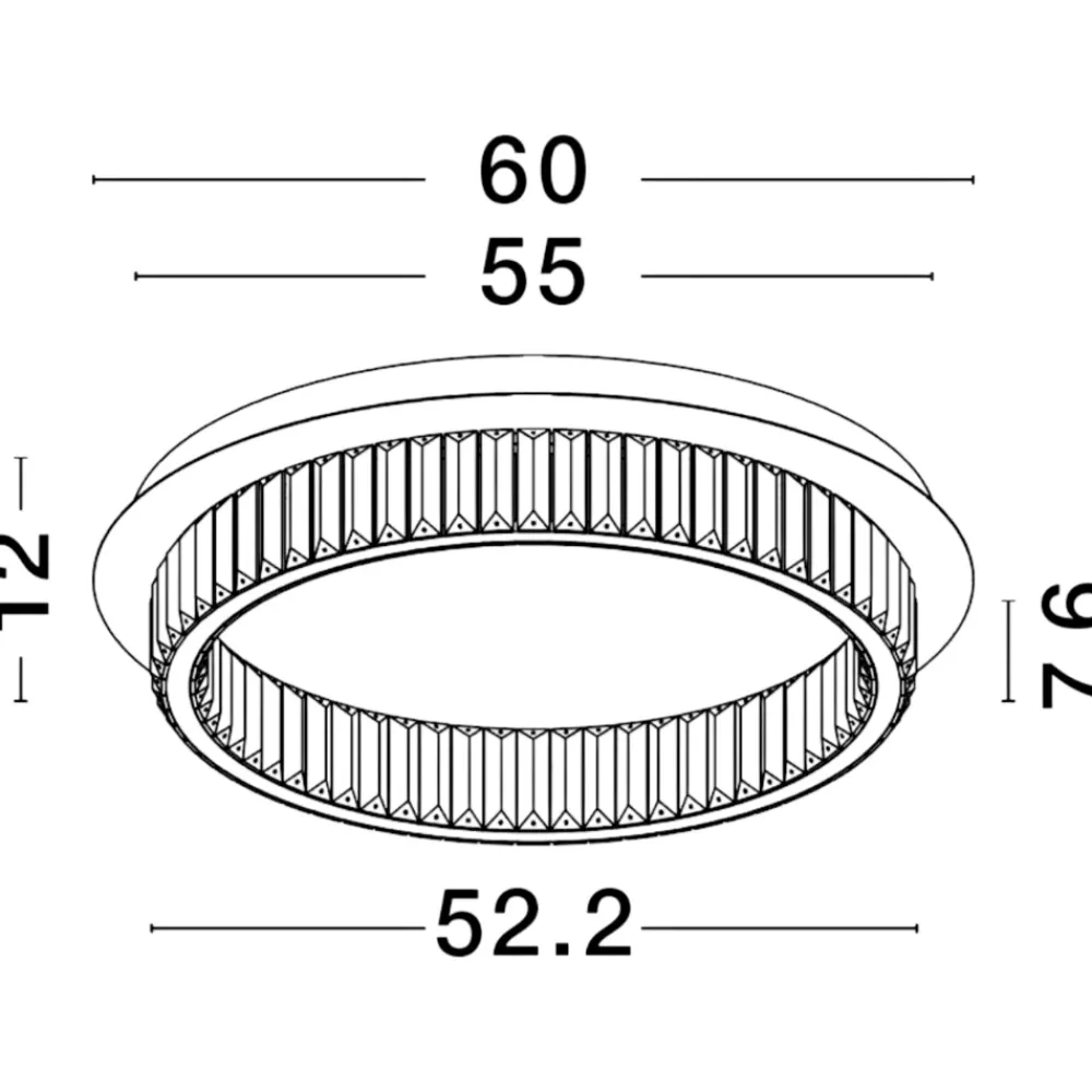 Plafoniere Moderne-Selezionato da Mazzolaluce Plafoniera oro rotonda di cristallo per salotto led 40w 3500k