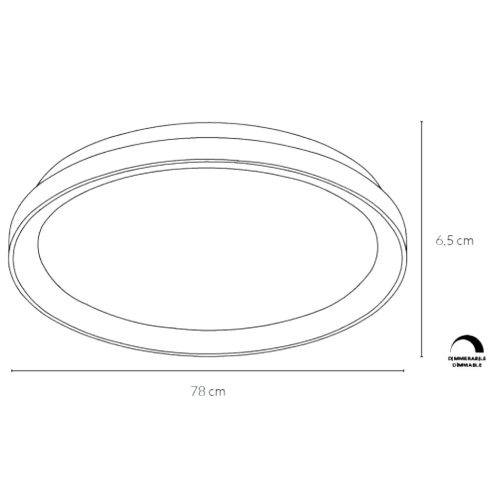 Plafoniere Moderne-Vivida International Plafoniera ovale bianca led 80w 3000k 4000k vivida lifering-r