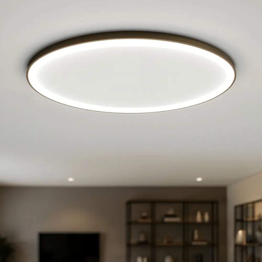 Plafoniere Moderne-Vivida International Plafoniera ovale bronzo led 80w 3000k 4000k dimmerabile vivida lifering-o