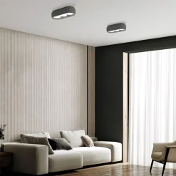 Plafoniere Moderne-Sforzin Illuminazione Plafoniera ovale da cucina sforzin mysia