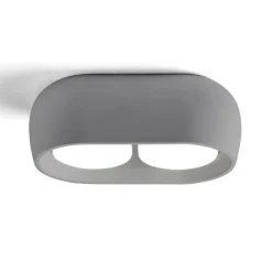 Plafoniere Moderne-Sforzin Illuminazione Plafoniera ovale da cucina sforzin mysia grigia