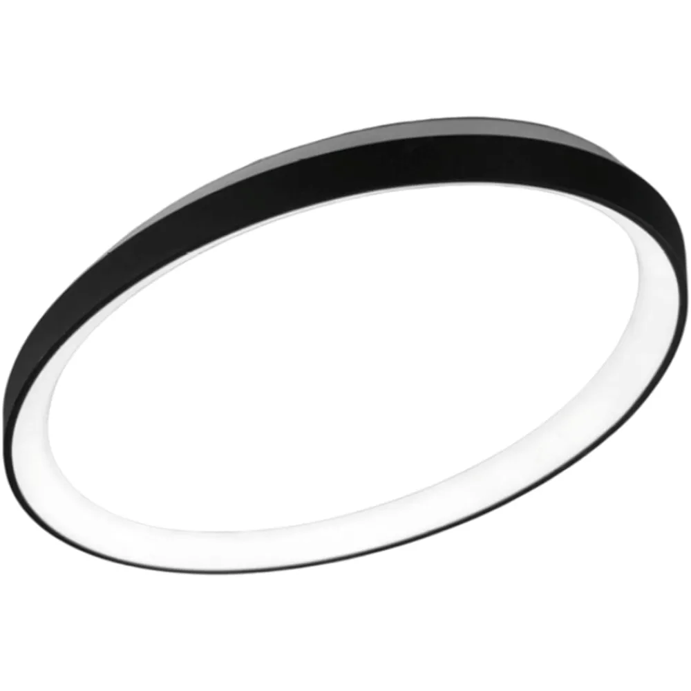 Plafoniere Moderne-Vivida International Plafoniera ovale nera led 40w 3000k 4000k dimmerabile vivida lifering