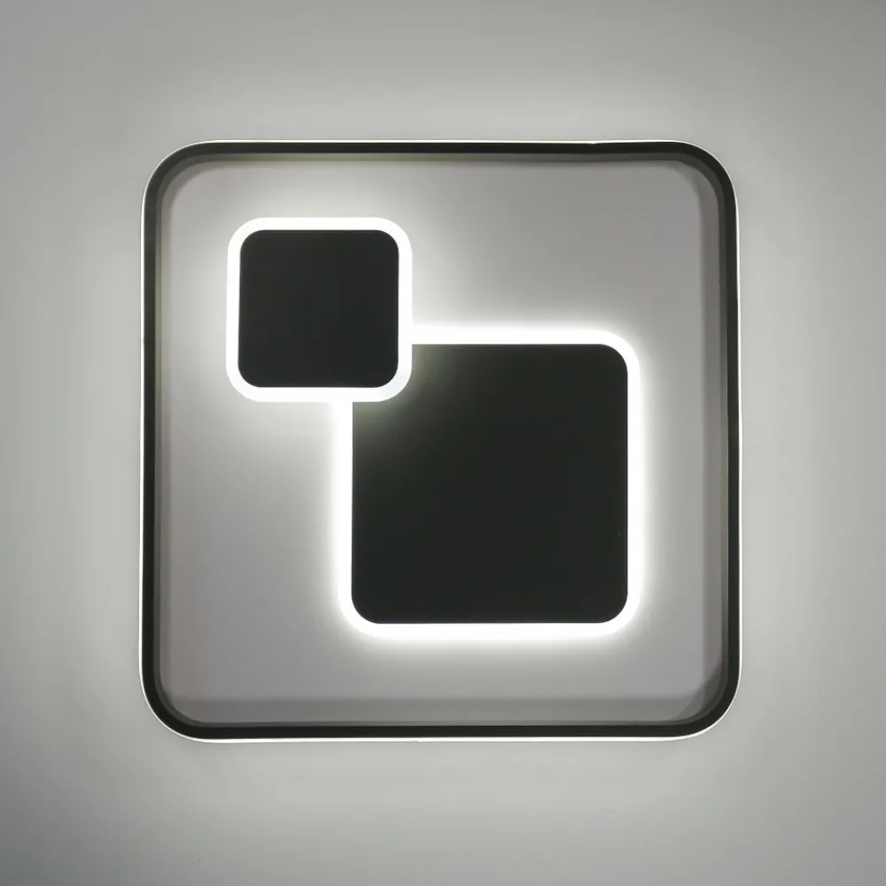 Plafoniere Moderne-Vivida International Plafoniera per camera da letto vivida roile quadrata led 3000k 4000k antracite