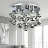 Plafoniere Moderne-Selezionato da Mazzolaluce Plafoniera per camera da letto bolle vetro cromate 50cm