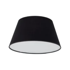 Plafoniere Moderne-Selezionato da Mazzolaluce Plafoniera per camera da letto cono di tessuto nero 38 cm