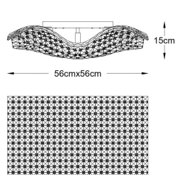 Plafoniere Moderne-Selezionato da Mazzolaluce Plafoniera per camera da letto vela di cristalli struttura oro
