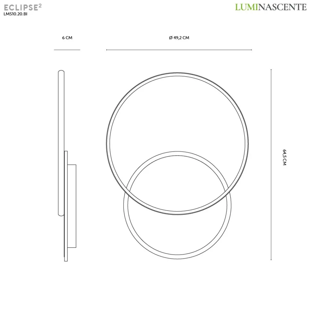 Plafoniere Moderne-Vivida International Plafoniera per camera da letto cerchi led 3000k 4000k sabbia vivida eclipse2