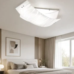Plafoniere Moderne-Gea Luce Plafoniera per camera da letto agnese medium vetri fili bianchi