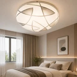 Plafoniere Moderne-Perenz Illuminazione Plafoniera per camera da letto tonda vetro 40 cm decorato bianco fish perenz