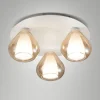Plafoniere Moderne-Fabas Luce Plafoniera per camera da letto con vetri ambra moderna lila