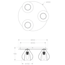 Plafoniere Moderne-Fabas Luce Plafoniera per camera da letto con vetri ambra moderna lila