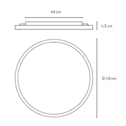 Plafoniere Moderne-Vivida International Plafoniera per camera da letto 3000k 4000k bianca 60cm vivida atena