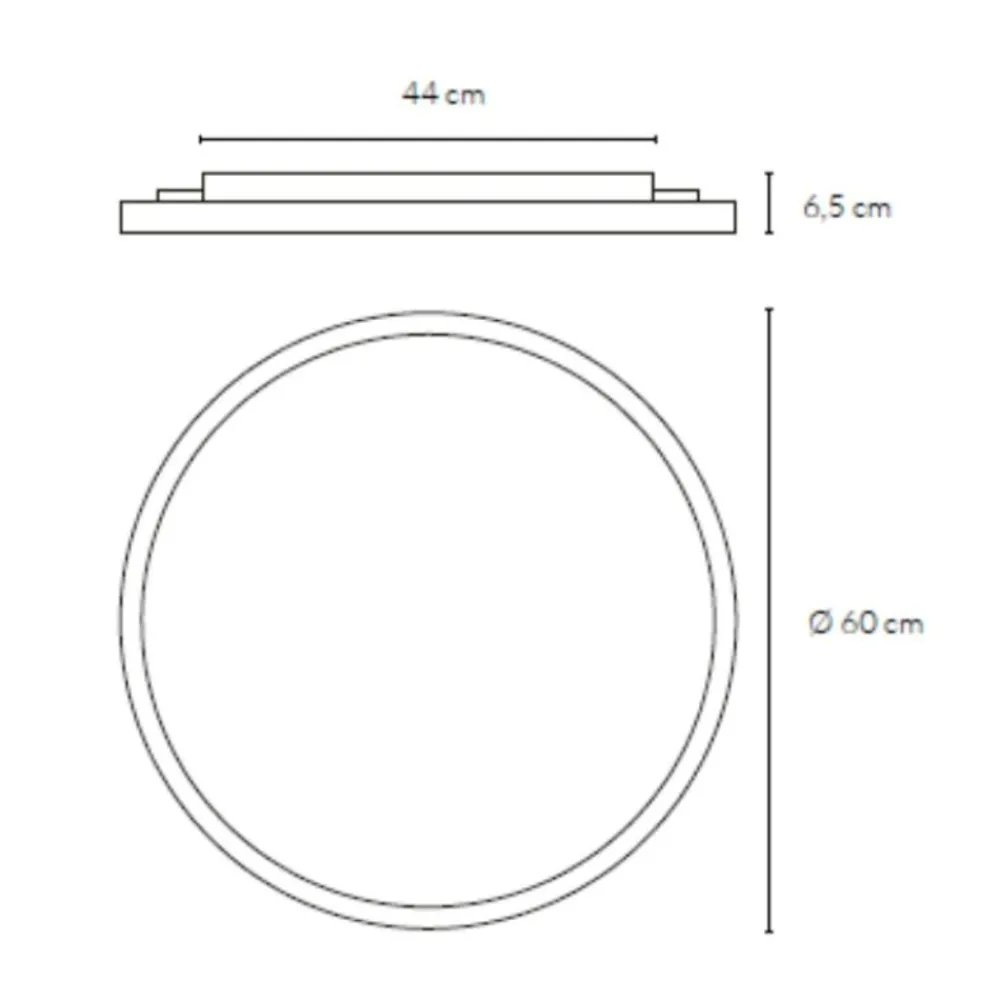 Plafoniere Moderne-Vivida International Plafoniera per camera da letto 3000k 4000k bianca 60cm vivida atena