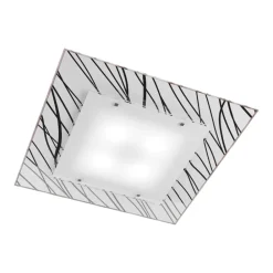 Plafoniere Moderne-Top Light Plafoniera per camera da letto quadrata in vetro toplight scraps
