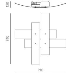 Plafoniere Moderne-Gea Luce Plafoniera per camera da letto lara bianco argento