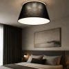 Plafoniere Moderne-Selezionato da Mazzolaluce Plafoniera per camera da letto nera cono di tessuto da soffitto 50 cm