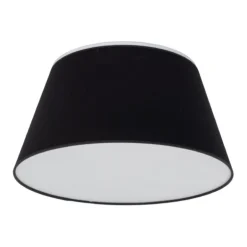 Plafoniere Moderne-Selezionato da Mazzolaluce Plafoniera per camera da letto nera cono di tessuto da soffitto 50 cm