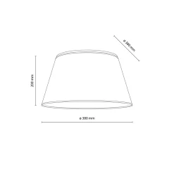 Plafoniere Moderne-Selezionato da Mazzolaluce Plafoniera per camera da letto nera cono di tessuto da soffitto 50 cm