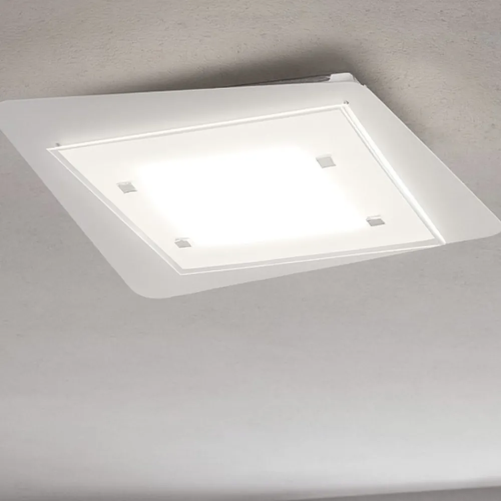 Plafoniere Moderne-Top Light Plafoniera per camera da letto bianca rettangolare unusual toplight