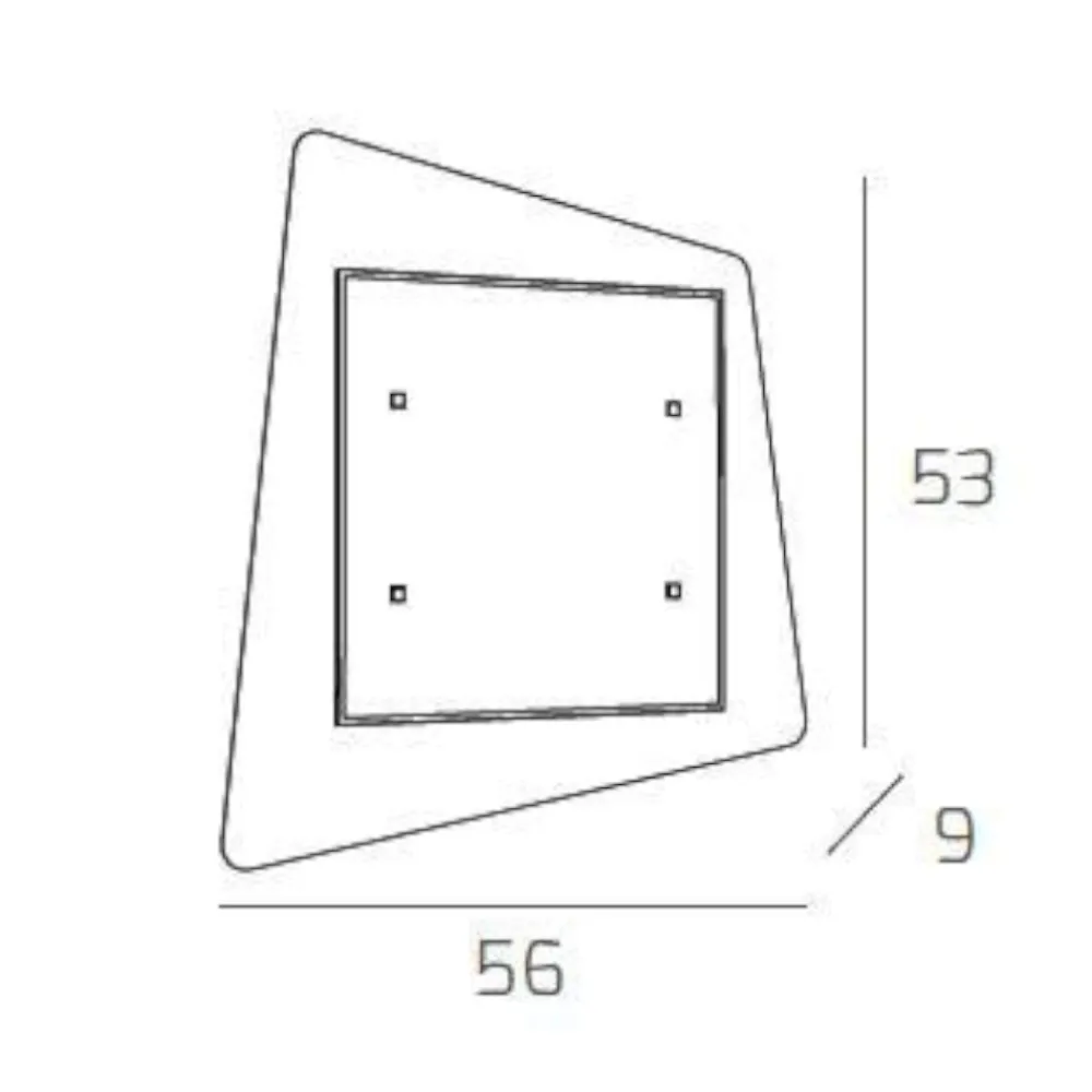 Plafoniere Moderne-Top Light Plafoniera per camera da letto bianca rettangolare unusual toplight