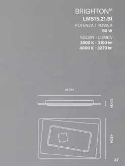 Plafoniere Moderne-Vivida International Plafoniera per camera da letto vivida brighton moderna led 60w
