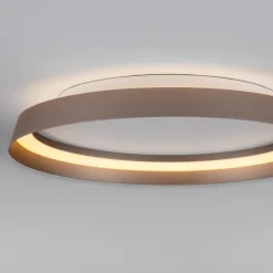 Plafoniere Moderne-Selezionato da Mazzolaluce Plafoniera per camera da letto tonda champagne led 2700k 4000k
