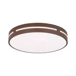 Plafoniere Moderne-Selezionato da Mazzolaluce Plafoniera per camera da letto marrone rotonda led 30w 3000k luminosa