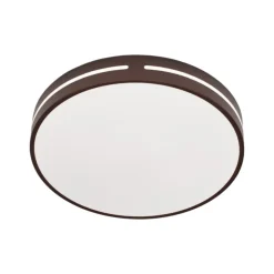 Plafoniere Moderne-Selezionato da Mazzolaluce Plafoniera per camera da letto marrone rotonda led 30w 3000k luminosa
