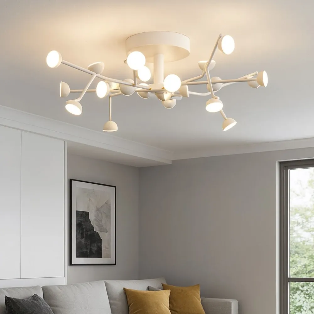 Plafoniere Moderne-Selezionato da Mazzolaluce Plafoniera per camera da letto led 72w 3000k design moderna
