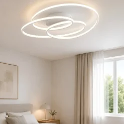 Plafoniere Moderne-Selezionato da Mazzolaluce Plafoniera per camera da letto moderna led 3000k dimmerabile bianca