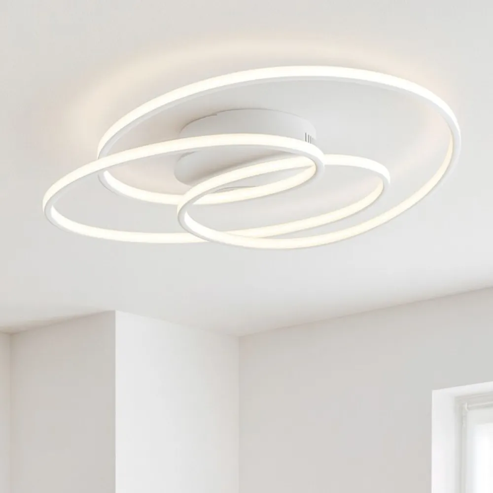 Plafoniere Moderne-Selezionato da Mazzolaluce Plafoniera per camera da letto moderna led 3000k dimmerabile bianca
