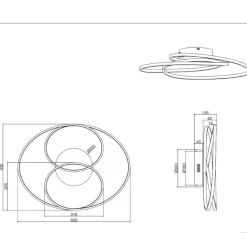 Plafoniere Moderne-Selezionato da Mazzolaluce Plafoniera per camera da letto moderna led 3000k dimmerabile bianca