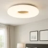 Plafoniere Moderne-Ondaluce Plafoniera per camera da letto rotonda vetro bianco nero tortora pl dodi