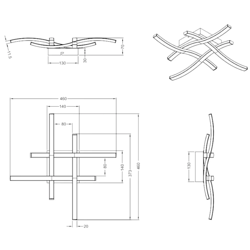 Plafoniere Moderne-Selezionato da Mazzolaluce Plafoniera per camera da letto led 20w 4000k moderna