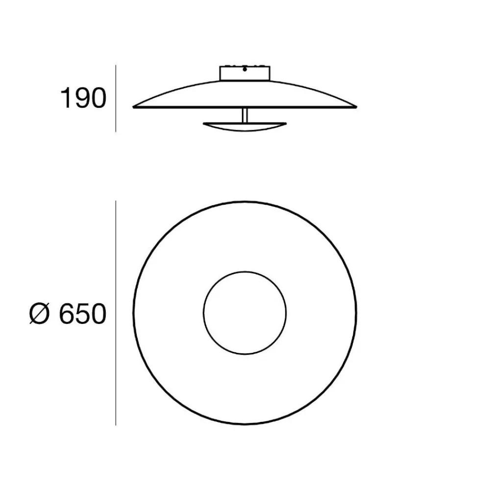 Plafoniere Moderne-Linea Light Plafoniera per camera da letto led 3000k horizon bianca