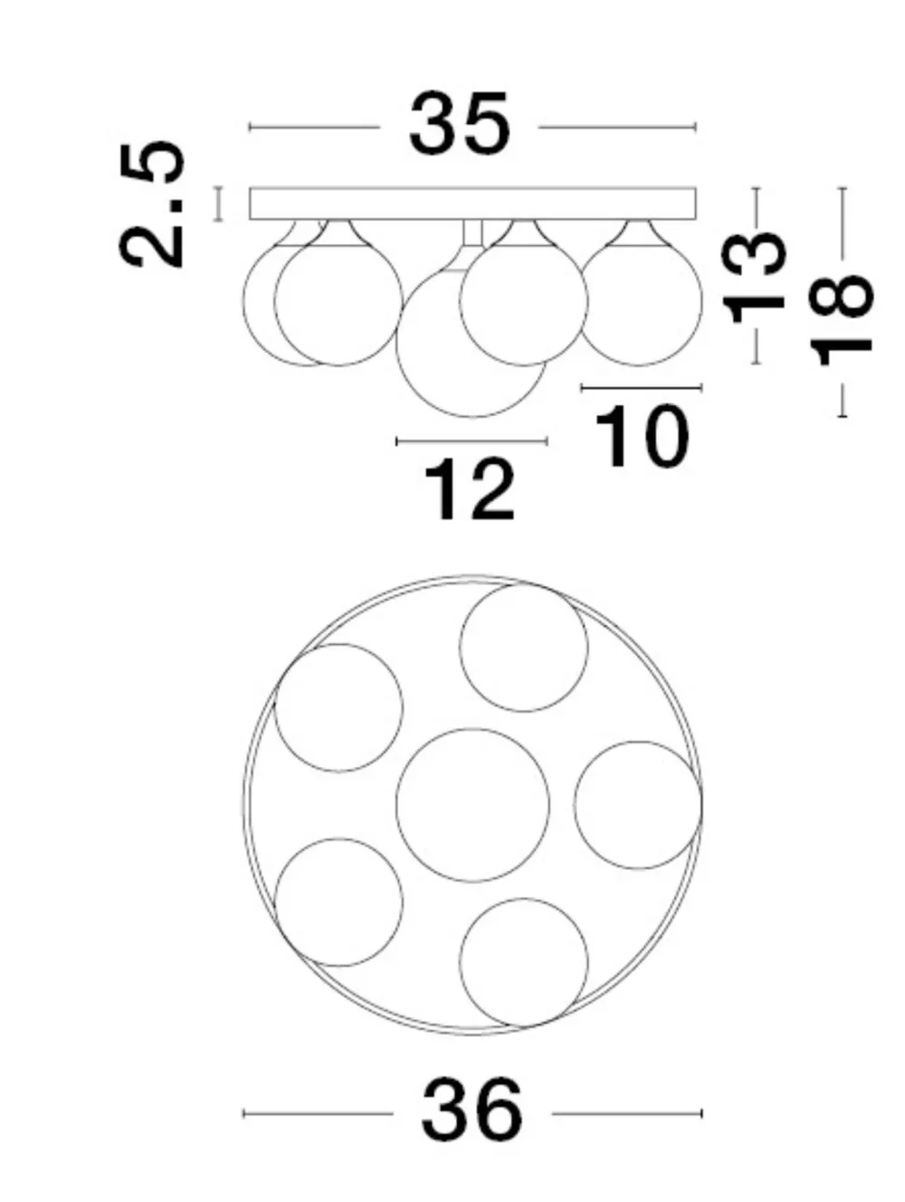 Plafoniere Moderne-Selezionato da Mazzolaluce Plafoniera per camera da letto moderna nera
