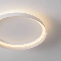 Plafoniere Moderne-Selezionato da Mazzolaluce Plafoniera per camera da letto rotonda bianca led 38w 3000k luce biemissione