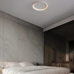 Plafoniere Moderne-Selezionato da Mazzolaluce Plafoniera per camera da letto rotonda bianca led 38w 3000k luce biemissione