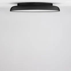 Plafoniere Moderne-Selezionato da Mazzolaluce Plafoniera per camera da letto nera led 3000k dimmerabile 60 cm