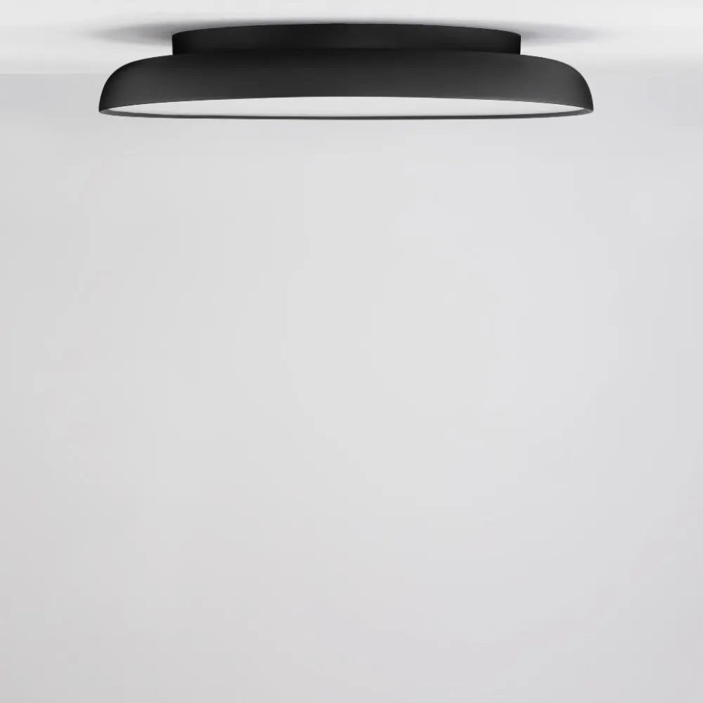Plafoniere Moderne-Selezionato da Mazzolaluce Plafoniera per camera da letto nera led 3000k dimmerabile 60 cm