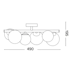 Plafoniere Moderne-Ideal Lux Plafoniera per camera da letto perlage pl6 sfere vetro ambra