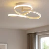 Plafoniere Moderne-Selezionato da Mazzolaluce Plafoniera per camera da letto bianca led 3000k per soggiorno
