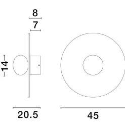Plafoniere Moderne-Selezionato da Mazzolaluce Plafoniera per camera da letto hos disco di cemento rosso rotonda moderna