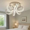 Plafoniere Moderne-Selezionato da Mazzolaluce Plafoniera per camera da letto moderna nichel