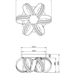 Plafoniere Moderne-Selezionato da Mazzolaluce Plafoniera per camera da letto moderna nichel